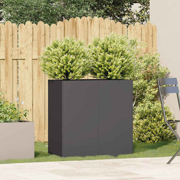 Schwarzer Pflanzkübel 80x40x80 cm