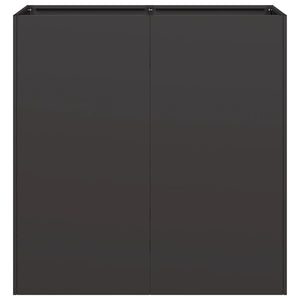 Schwarzer Pflanzkübel 80x40x80 cm