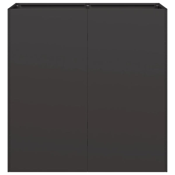 Schwarzer Pflanzkübel 80x40x80 cm