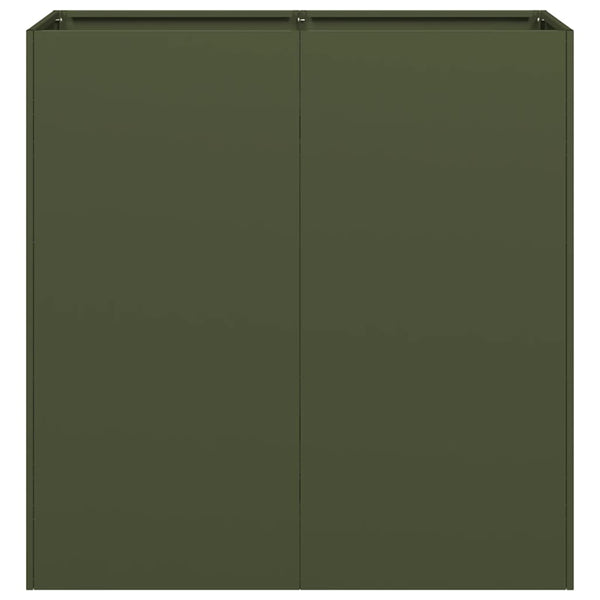 Olivgrüner Pflanzkübel 80x80 cm