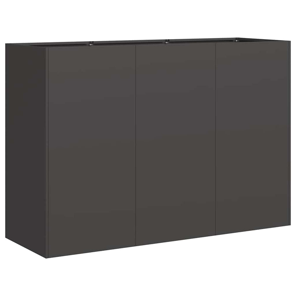 Schwarzer Pflanzkübel 120x40x80 cm