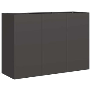 Schwarzer Pflanzkübel 120x40x80 cm