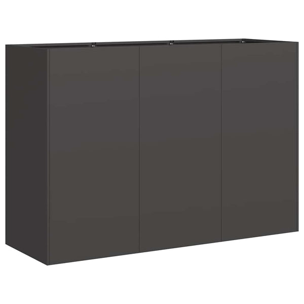 Schwarzer Pflanzkübel 120x40x80 cm