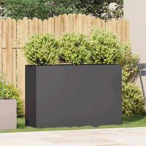 Schwarzer Pflanzkübel 120x40x80 cm