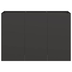 Schwarzer Pflanzkübel 120x40x80 cm