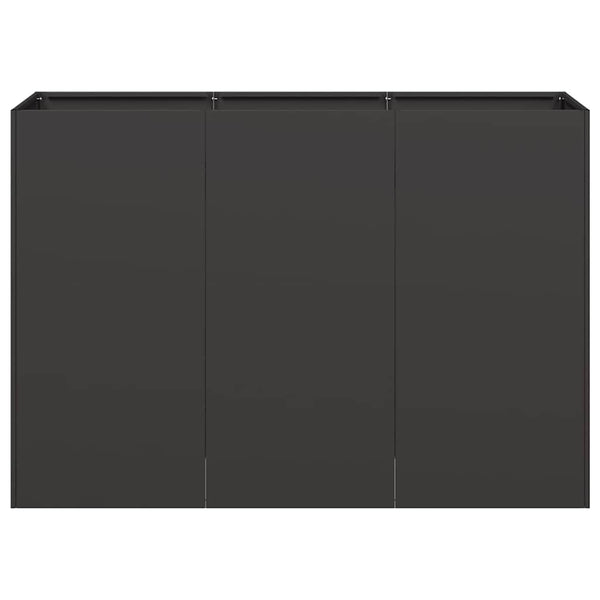 Schwarzer Pflanzkübel 120x40x80 cm