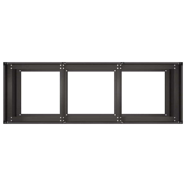 Schwarzer Pflanzkübel 120x40x80 cm