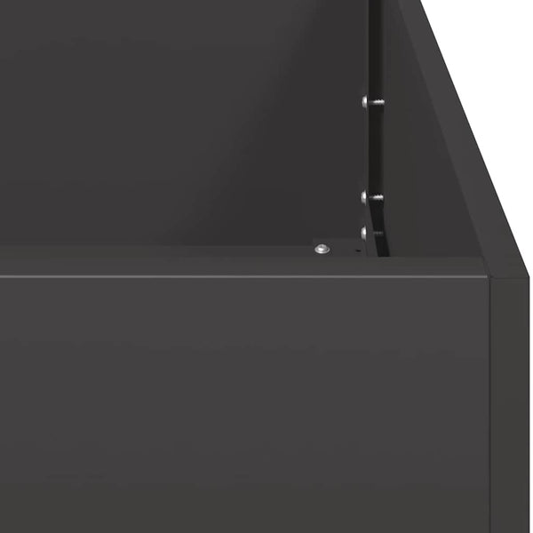 Schwarzer Pflanzkübel 120x40x80 cm