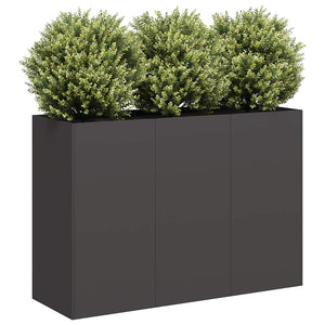 Schwarzer Pflanzkübel 120x40x80 cm