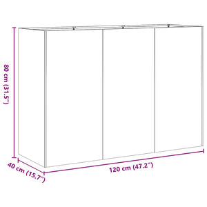 Anthrazit Pflanzkübel 120x40x80 cm