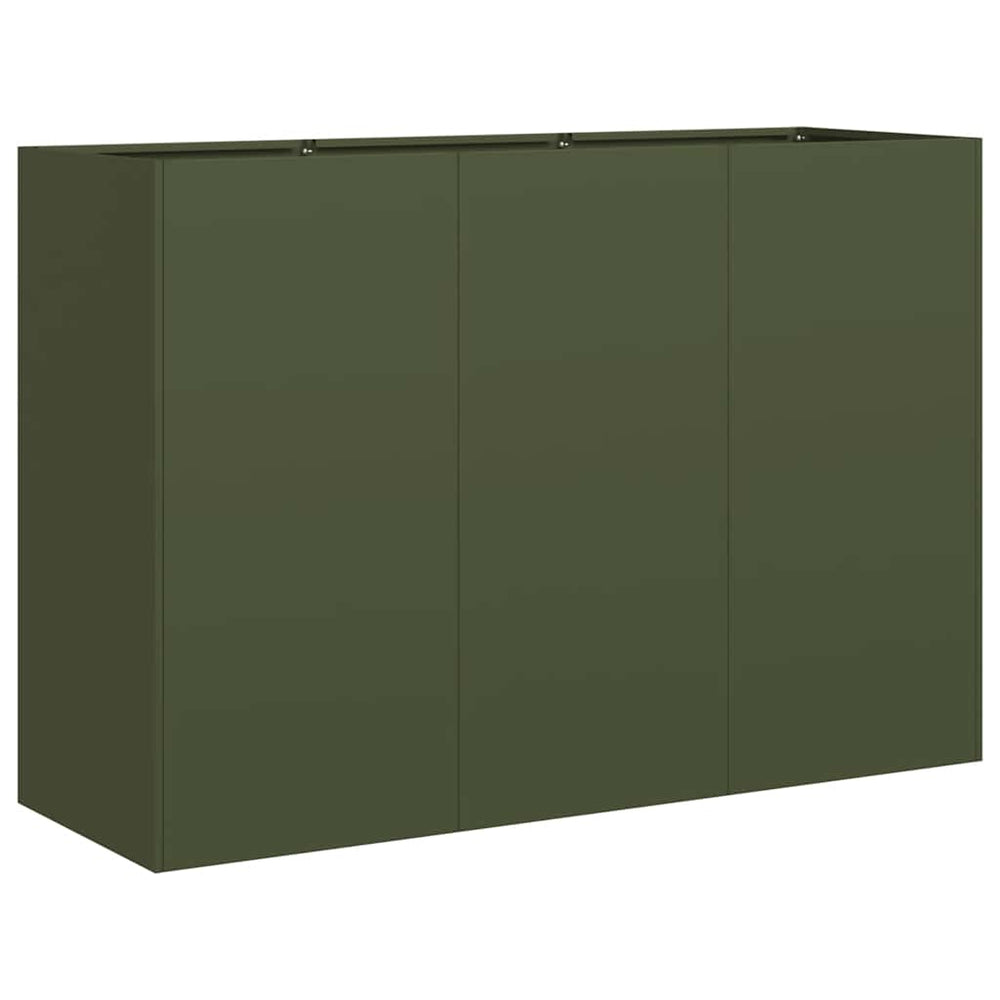 Olivgrüner Pflanzkübel 120x40x80 cm