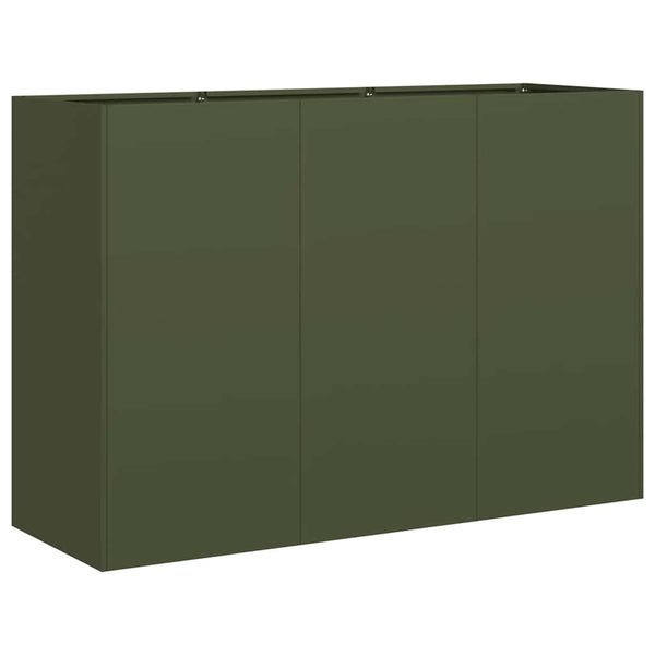 Olivgrüner Pflanzkübel 120x40x80 cm