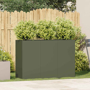 Olivgrüner Pflanzkübel 120x40x80 cm