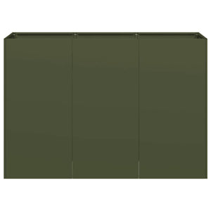 Olivgrüner Pflanzkübel 120x40x80 cm