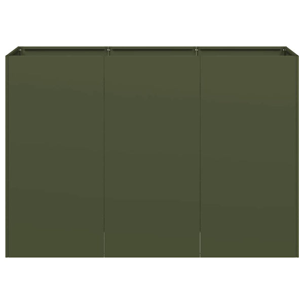 Olivgrüner Pflanzkübel 120x40x80 cm