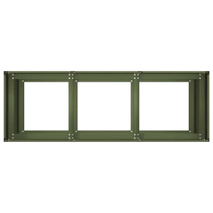 Olivgrüner Pflanzkübel 120x40x80 cm
