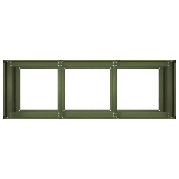 Olivgrüner Pflanzkübel 120x40x80 cm