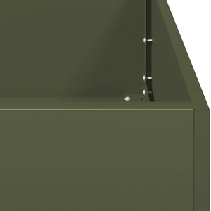 Olivgrüner Pflanzkübel 120x40x80 cm