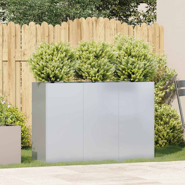 Verzinktes Stahl Pflanzgefäß 120x40x80 cm