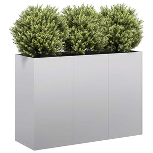 Verzinktes Stahl Pflanzgefäß 120x40x80 cm