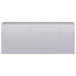 Verzinkter Stahl Pflanzkübel 200x40x80 cm