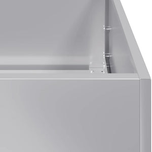 Verzinkter Stahl Pflanzkübel 200x40x80 cm