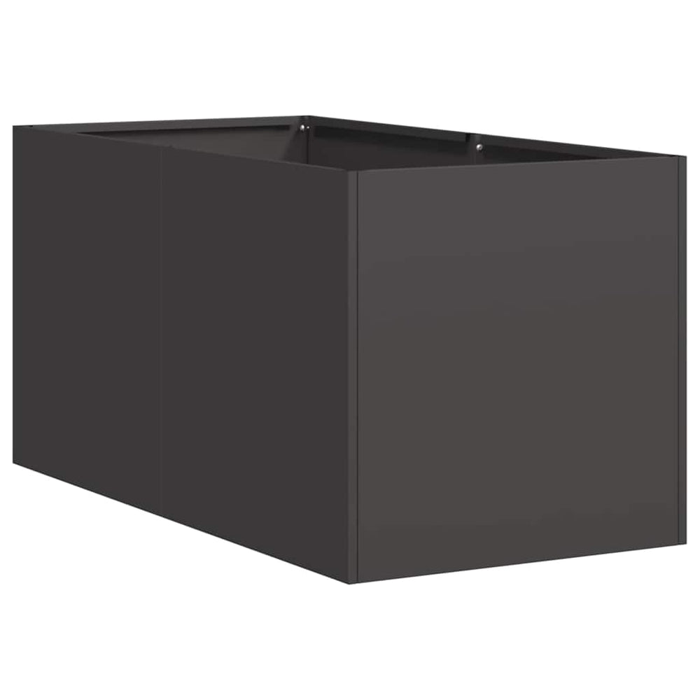 Schwarzer Pflanzkübel 40x80x40 cm