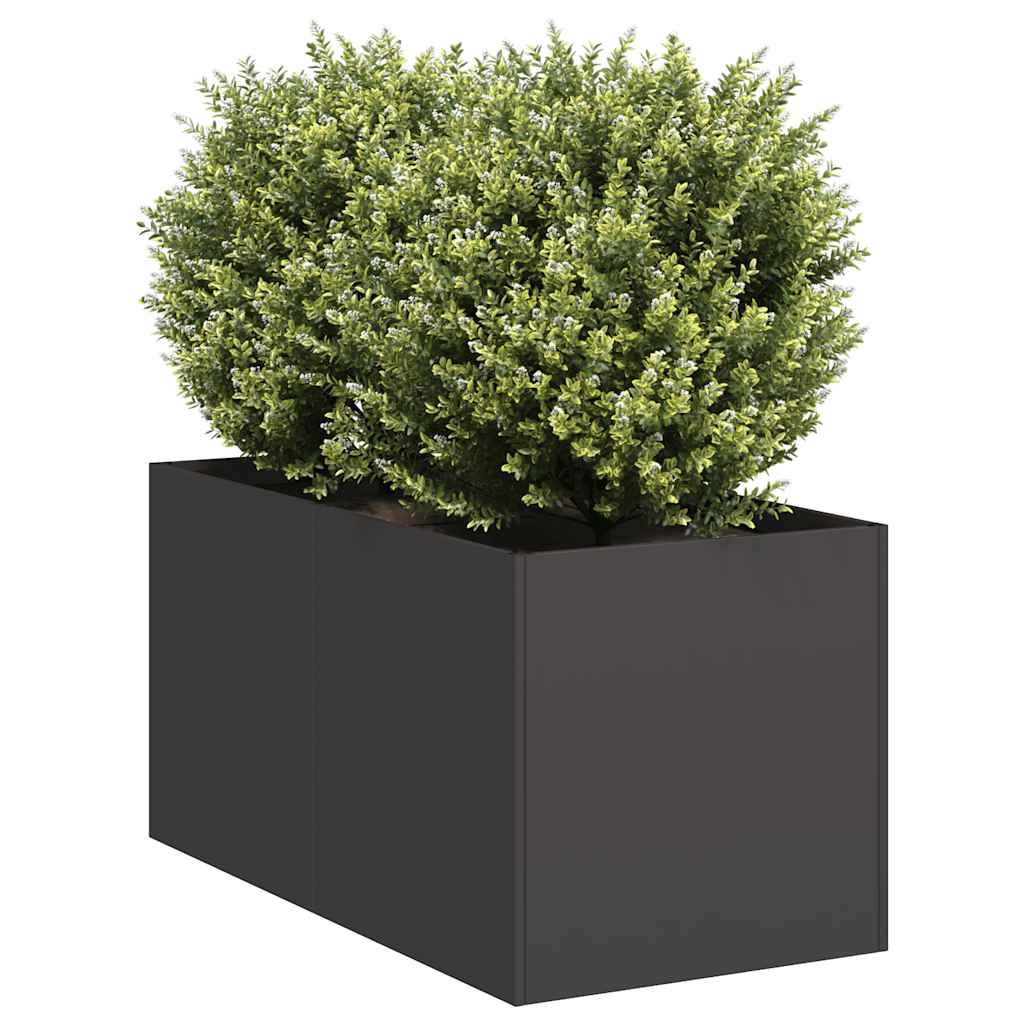 Schwarzer Pflanzkübel 40x80x40 cm