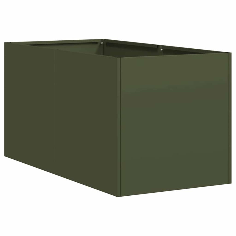 Olivgrüner Pflanzkübel 40x80x40 cm