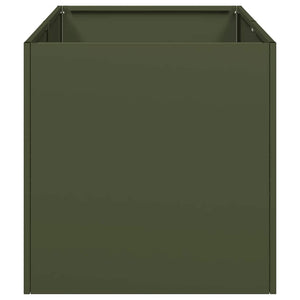 vidaXL Jardinière vert olive 40x80x40 cm Acier laminé à froid