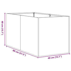 vidaXL Jardinière vert olive 40x80x40 cm Acier laminé à froid