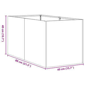 Edelstahl Pflanzgefäß 40x80x40 cm
