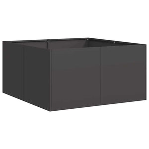 Schwarzer Pflanzkübel 80x80 cm aus Stahl