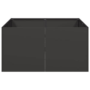 Schwarzer Pflanzkübel 80x80 cm aus Stahl