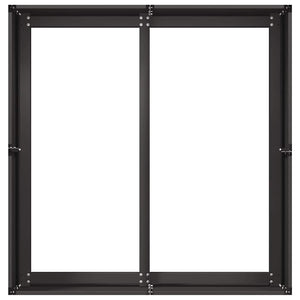 Schwarzer Pflanzkübel 80x80 cm aus Stahl