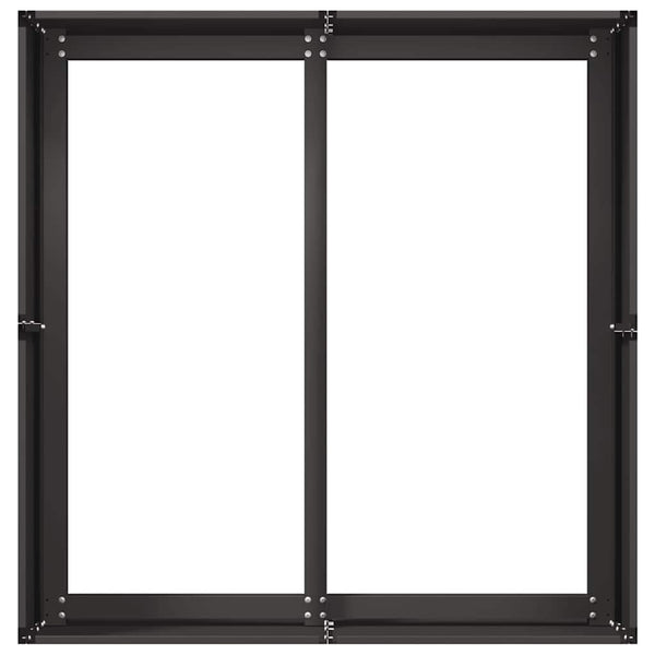 Schwarzer Pflanzkübel 80x80 cm aus Stahl
