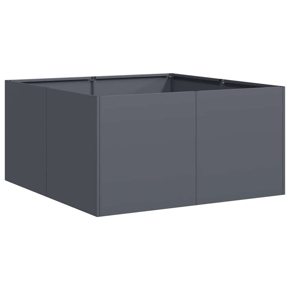 Anthrazit Pflanzkübel 80x80x40 cm Stahl