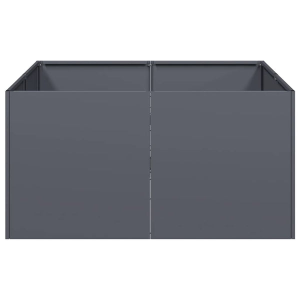 Anthrazit Pflanzkübel 80x80x40 cm Stahl