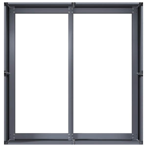 Anthrazit Pflanzkübel 80x80x40 cm Stahl