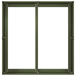 vidaXL Jardinière vert olive 80x80x40 cm Acier laminé à froid