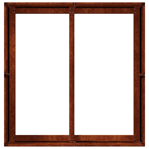 Rost Pflanzkübel 80x80 cm Wetterfester Stahl