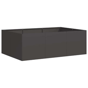Schwarzer Stahl Pflanzkübel 120x80x40 cm