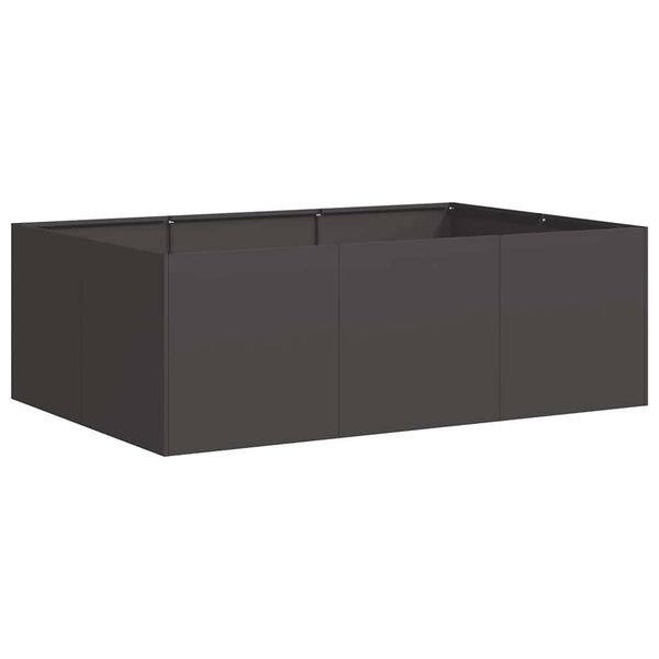 Schwarzer Stahl Pflanzkübel 120x80x40 cm