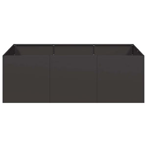 Schwarzer Stahl Pflanzkübel 120x80x40 cm