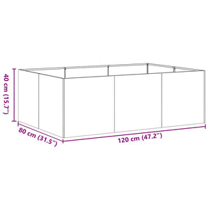 Anthrazit Pflanzkübel 120x80x40 cm Stahl