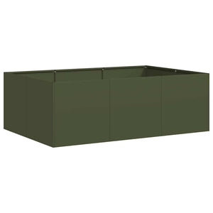 Olivgrüner Pflanzkübel 120x80x40 cm