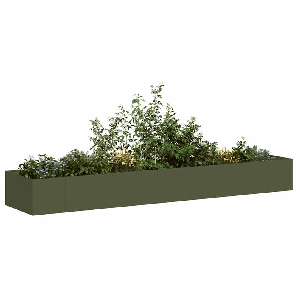 Olivgrünes Pflanzgefäß 360x80x40 cm