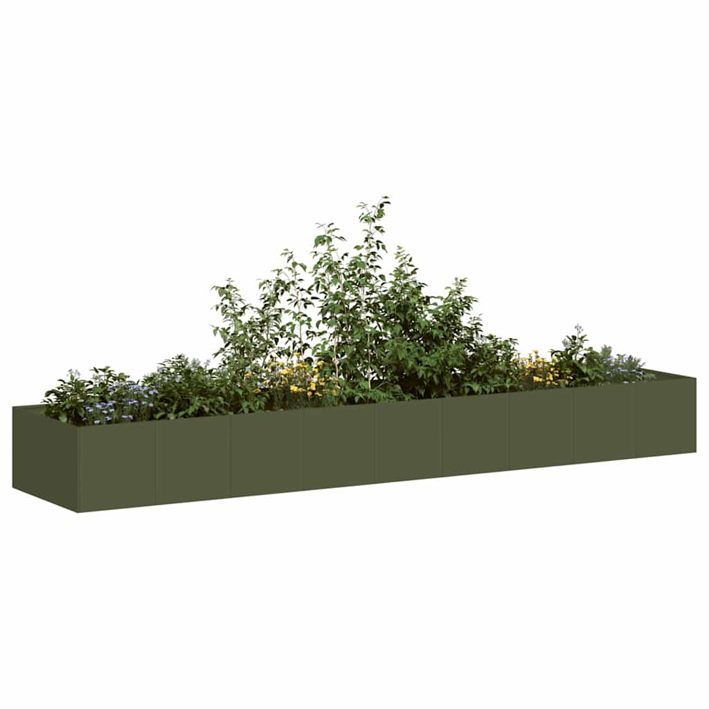 Olivgrünes Pflanzgefäß 360x80x40 cm