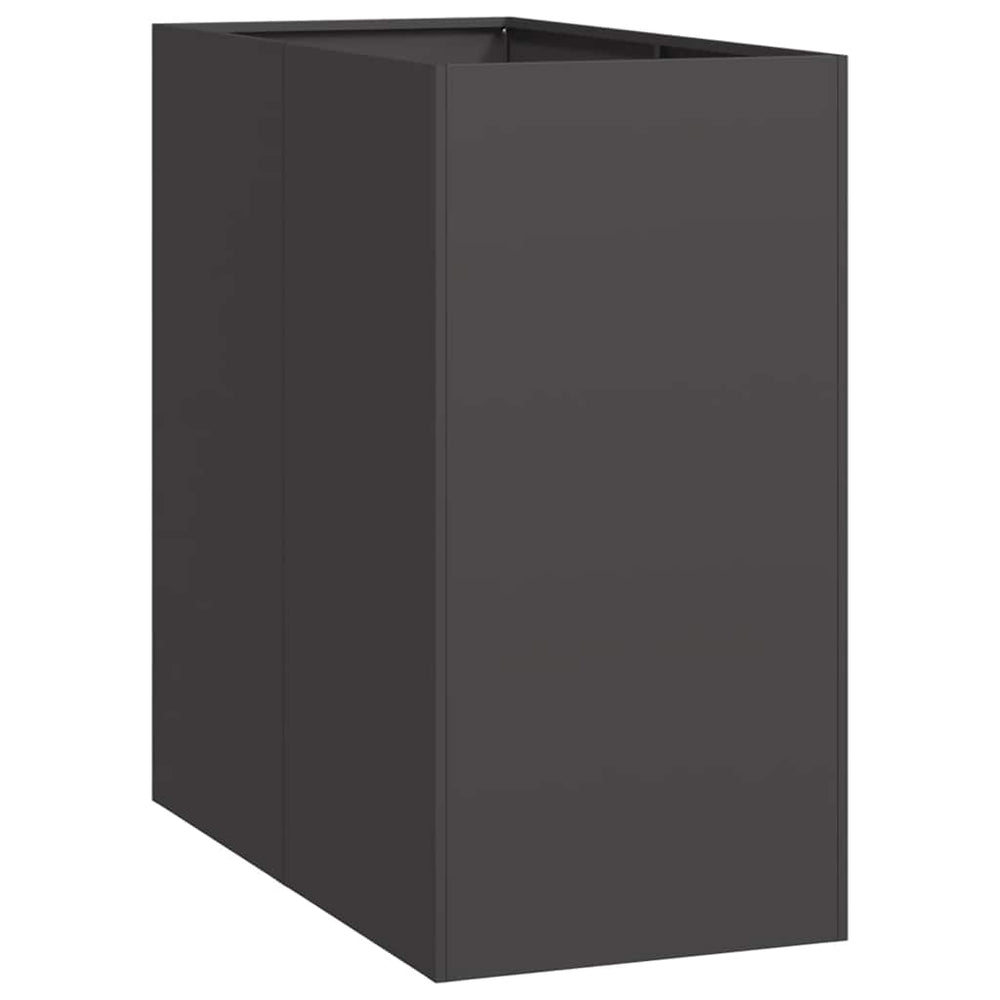 Schwarzer Pflanzkübel Stahl 40x80x80 cm