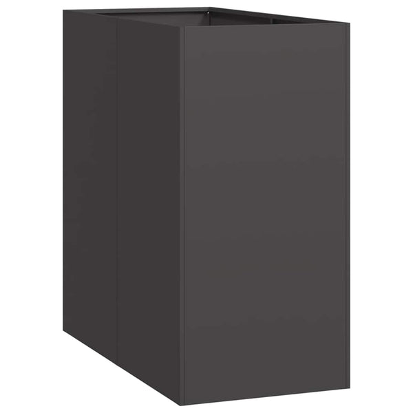 Schwarzer Pflanzkübel Stahl 40x80x80 cm